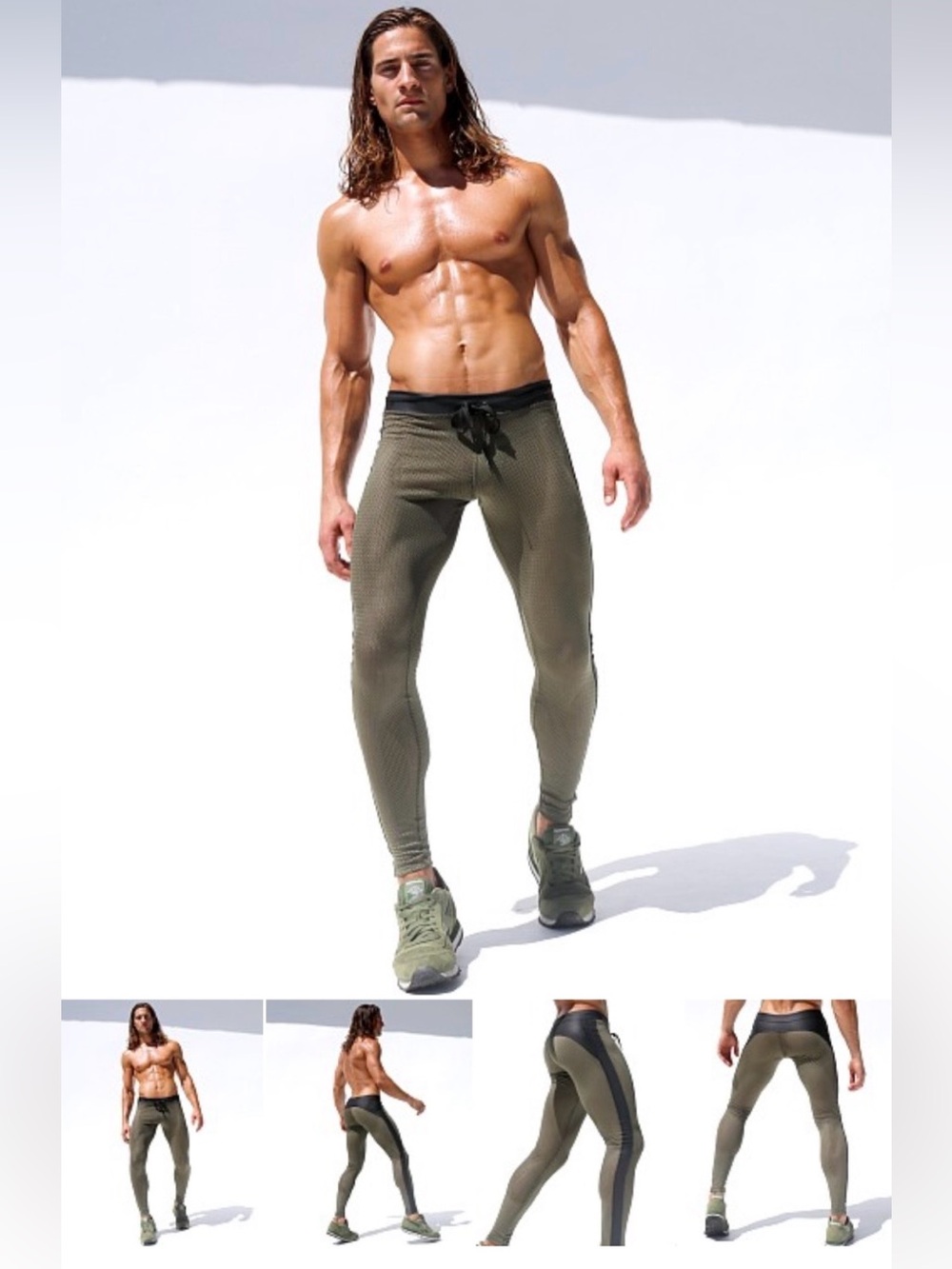 Rufskin _ Super Ricky Mesh Compression Leggings Olive size S/M Ingreat Condition